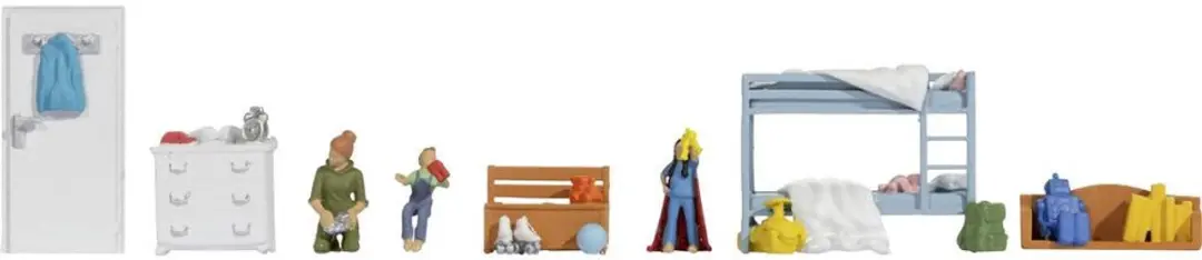 Noch H0 Themaset Kinderkamer Figuren