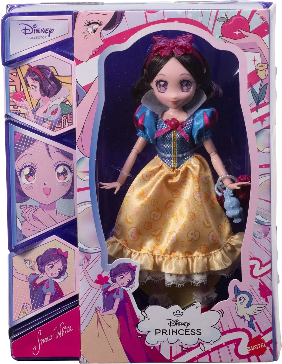 Mattel Disney Collector Prinses Sneeuwwitje Mangapop - Beweegbaar Verzamelobject - Snow white