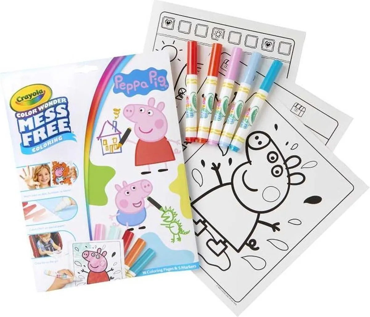 Crayola Peppa Pig Wonderkleurboek - 18 Pagina's - Multi