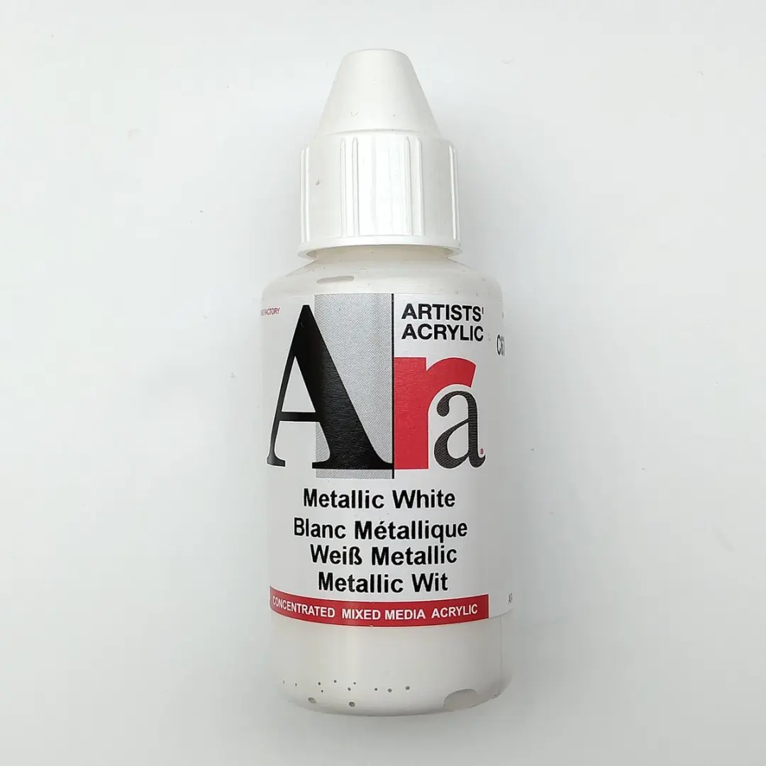 Ara Acrylverf Metallic Wit 100ml