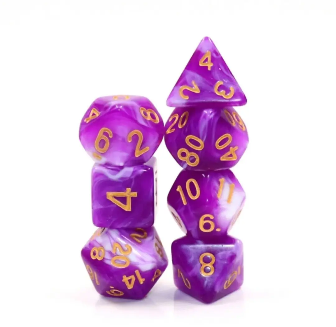 Foam Brain Games dobbelstenen set Berry Cream voor RPG spellen.