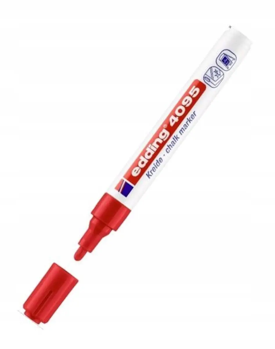edding Krijtmarker Glas Uitwisbaar Rood