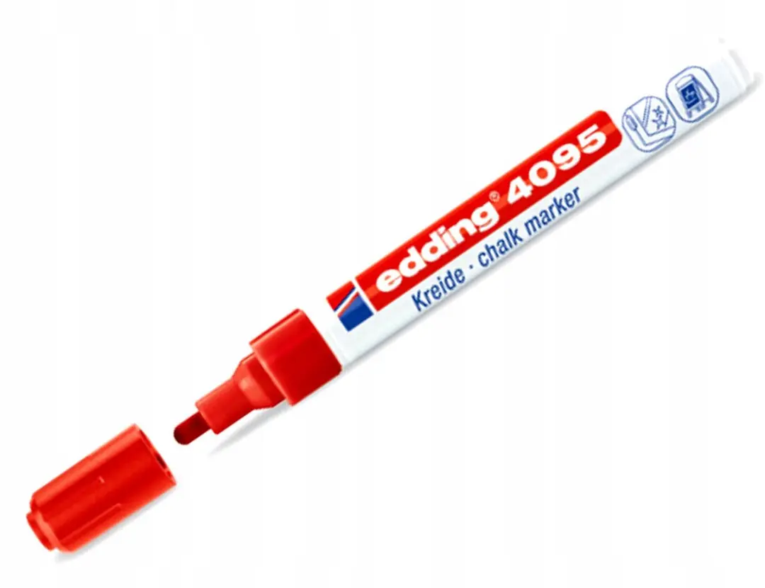 edding Krijtmarker Glas Uitwisbaar Rood