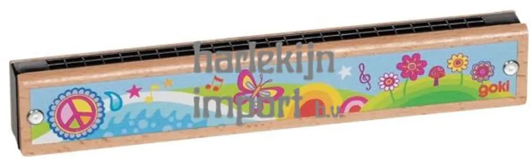 Goki Houten Mondharmonica - Multi kleuren