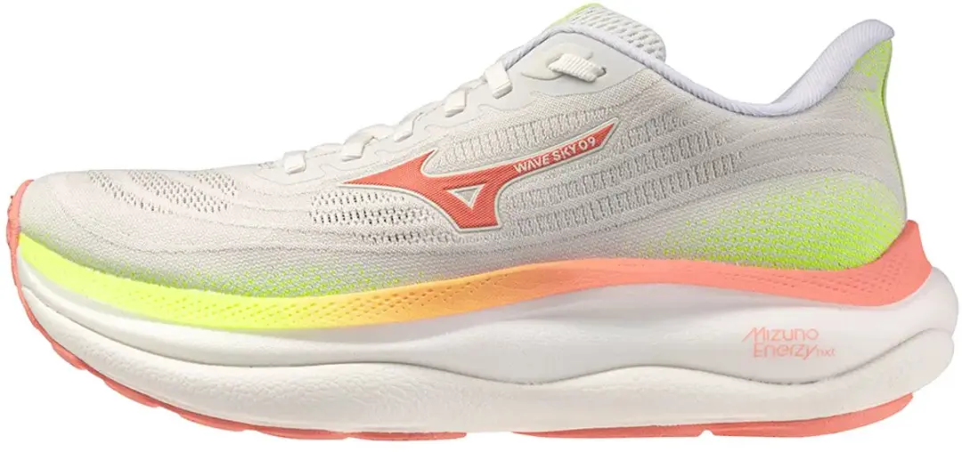 Mizuno Wave Sky 9 Hardloopschoenen 38.5 - Weg - GF White/Desert Flower/Lime