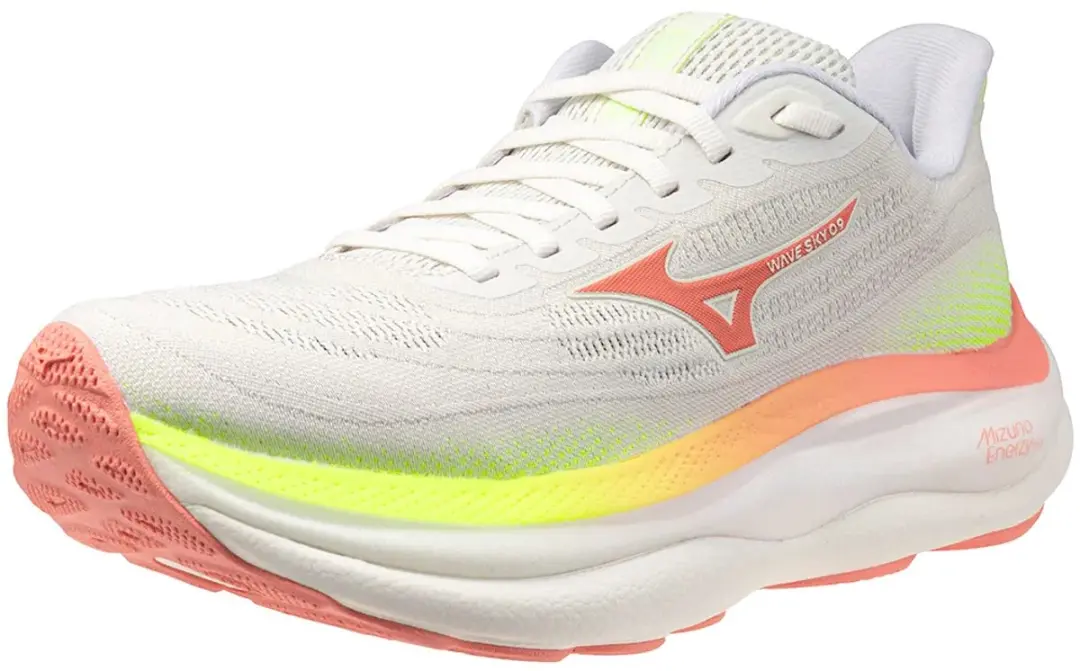 Mizuno Wave Sky 9 Hardloopschoenen 38.5 - Weg - GF White/Desert Flower/Lime
