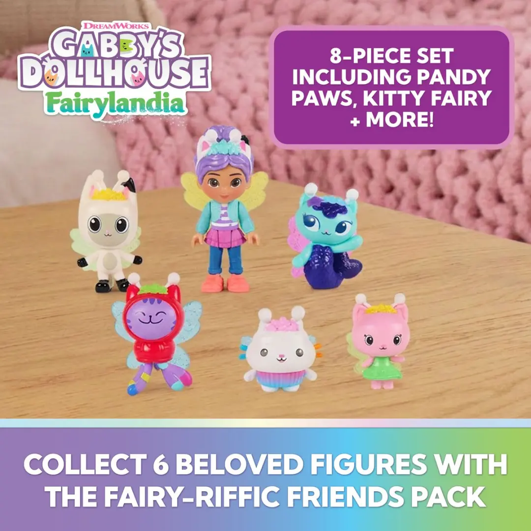 Spin Master Gabby's Dollhouse Fairylandia Vriendenpakket 6076262 - 6 Figuren - Multicolor - afbeelding 6 van 6