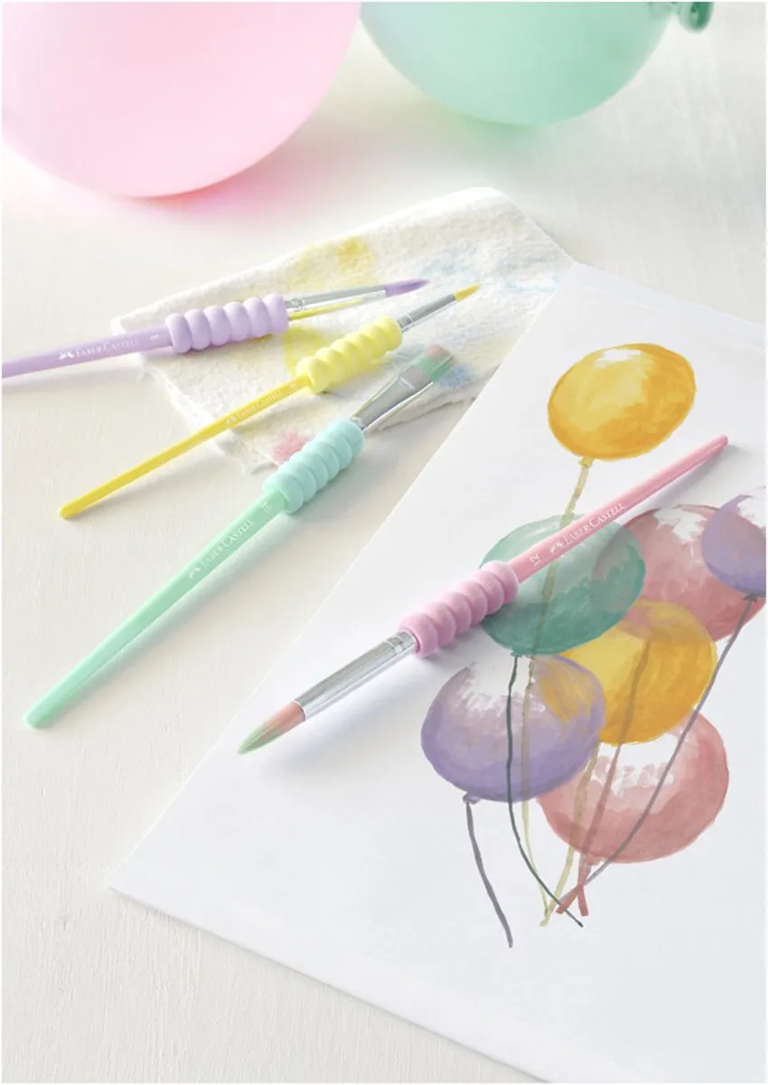 Faber-Castell Penselenset FC-481620 - 4 Stuks - Pastel