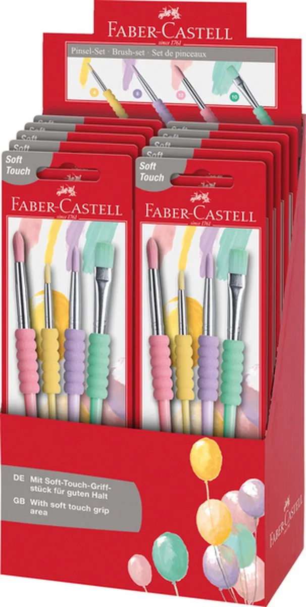 Faber-Castell Penselenset FC-481620 - 4 Stuks - Pastel - afbeelding 6 van 6
