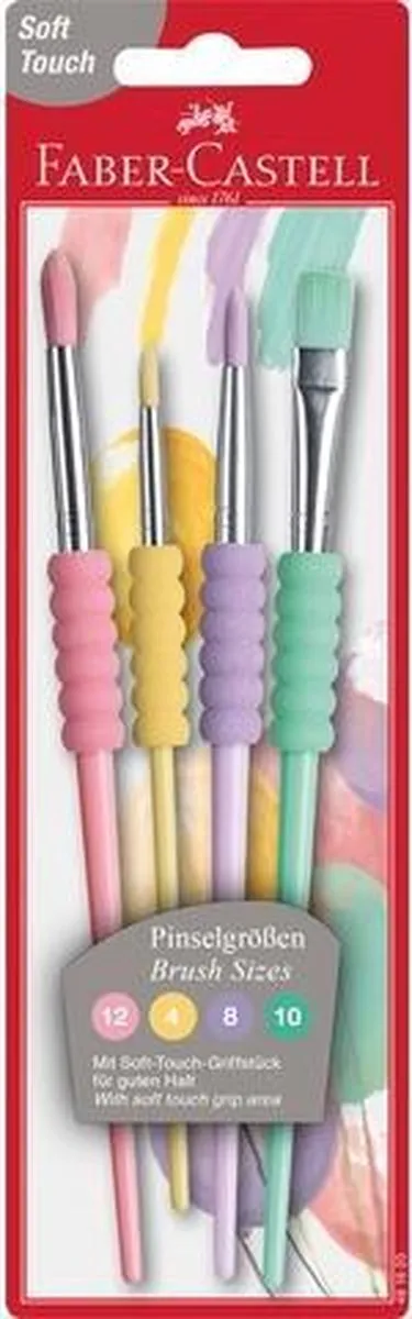 Faber-Castell Penselenset FC-481620 - 4 Stuks - Pastel