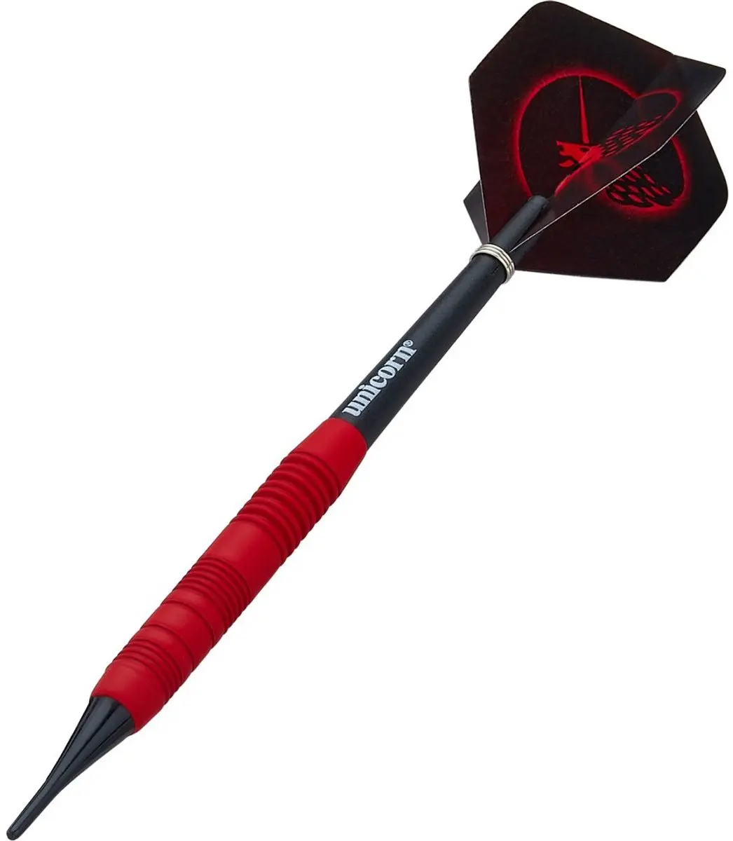 Unicorn Core Plus Rubberised Darts - 3 Stuks - Rood