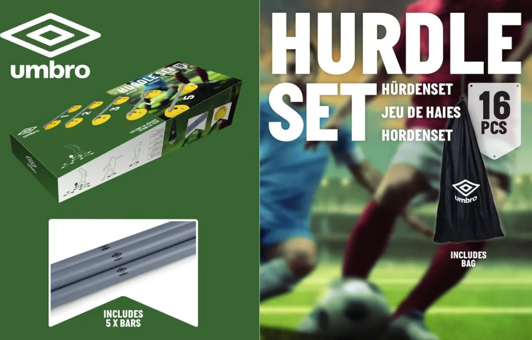 Umbro Hordenset - 15 Stukken Geel/Grijs