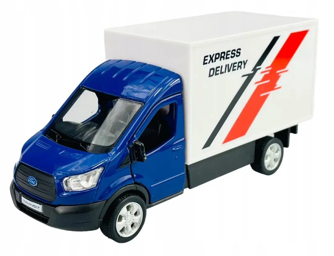 Hot Wheels RMZ City Ford Transit Chassis Blauw Metaal 13,5cm