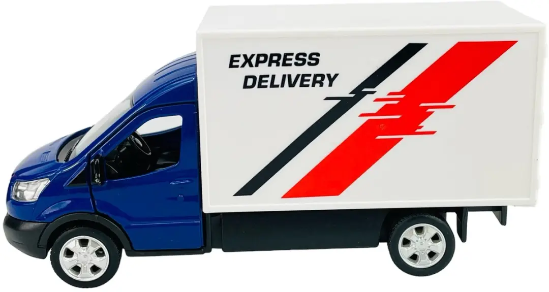 Hot Wheels RMZ City Ford Transit Chassis Blauw Metaal 13,5cm