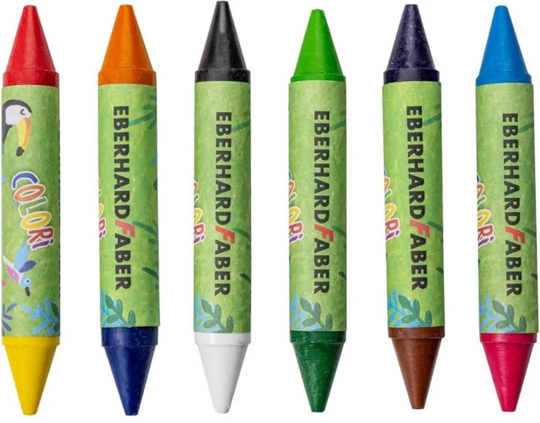 Eberhard Faber Waskrijt Duo EF-524098 - 6 Stuks - Tweekleurig