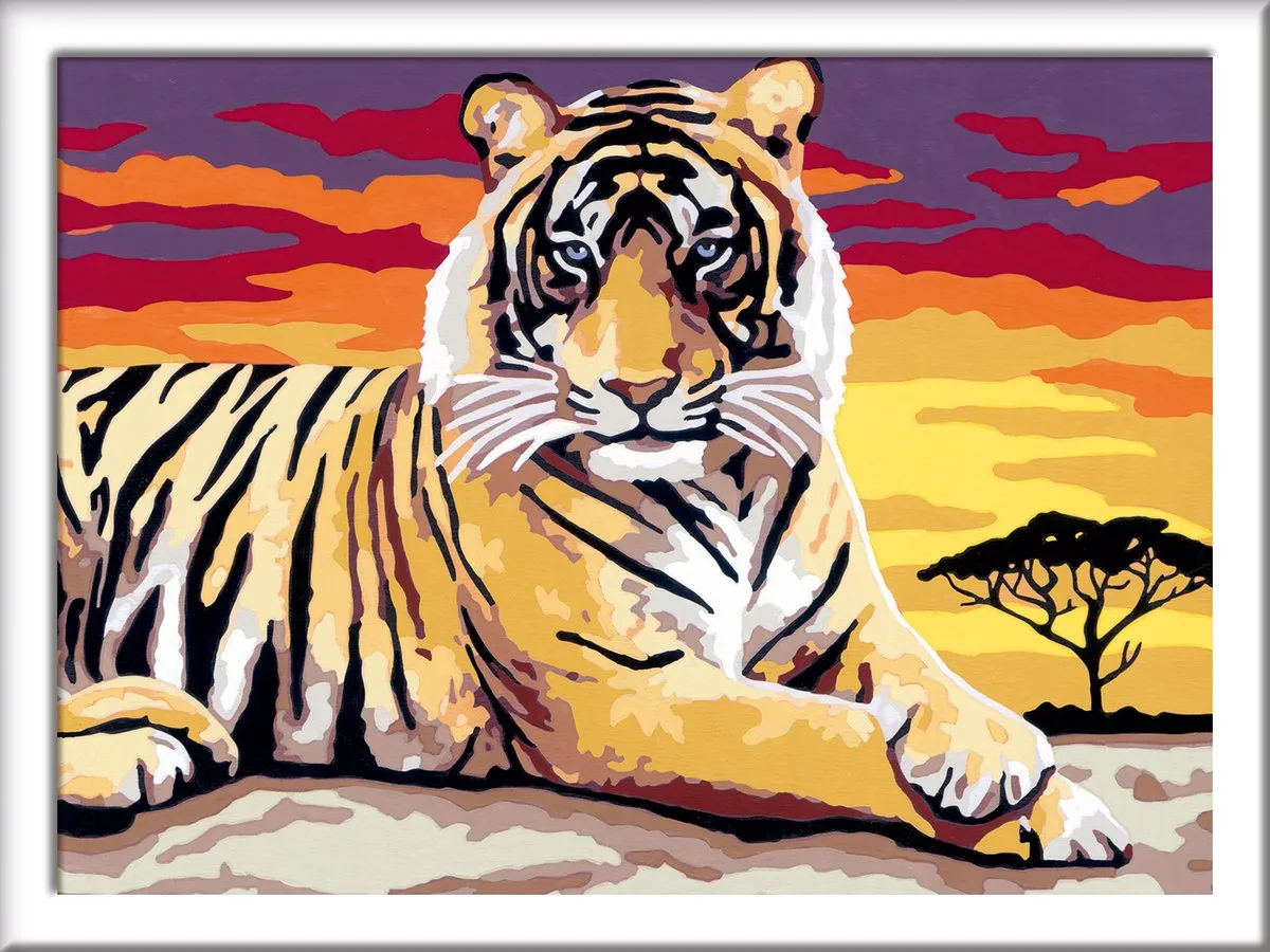 Ravensburger CreArt Majestic Tiger Schilderen op nummer - 15 Kleuren