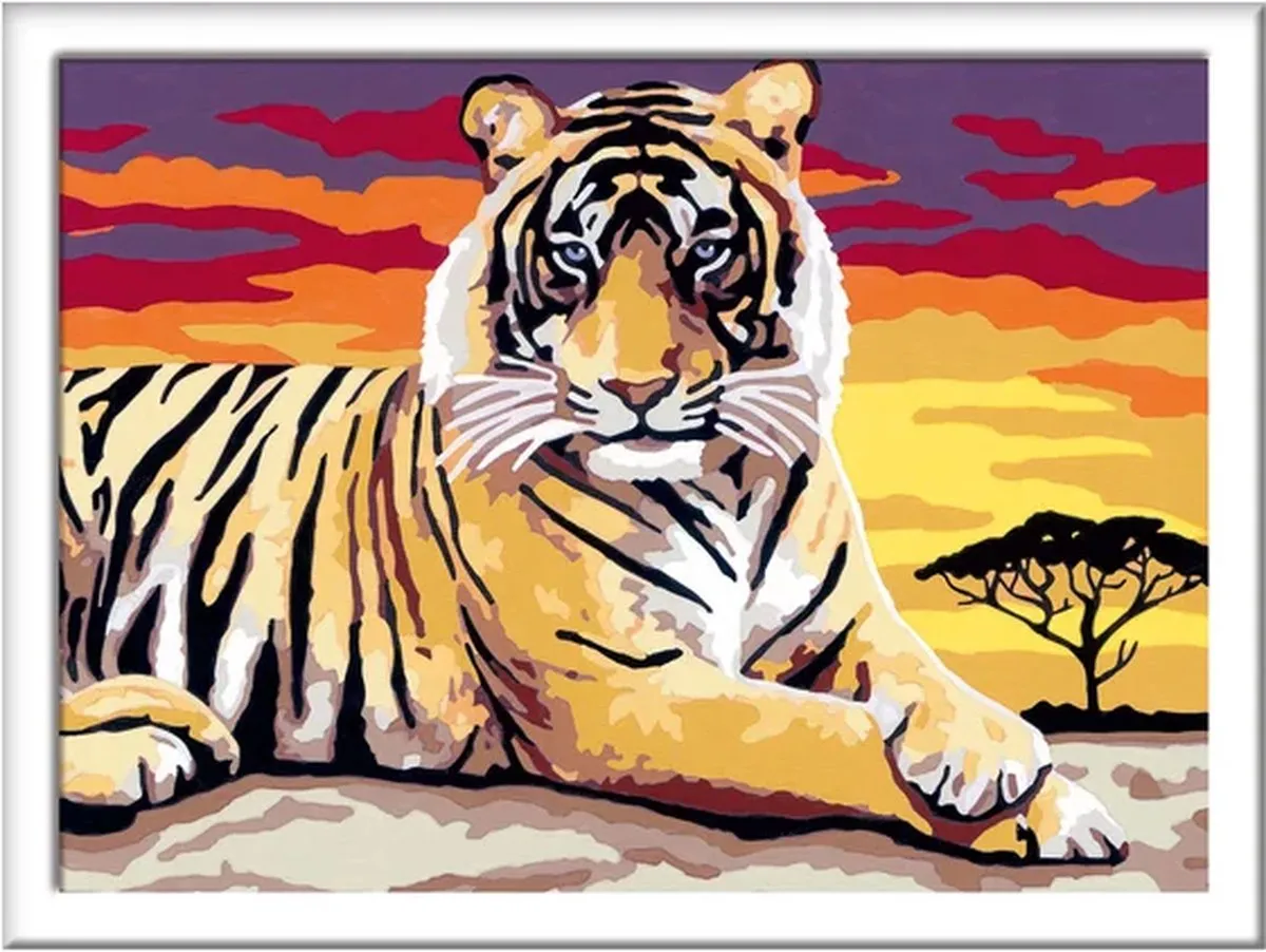 Ravensburger CreArt Majestic Tiger Schilderen op nummer - 15 Kleuren - afbeelding 6 van 6