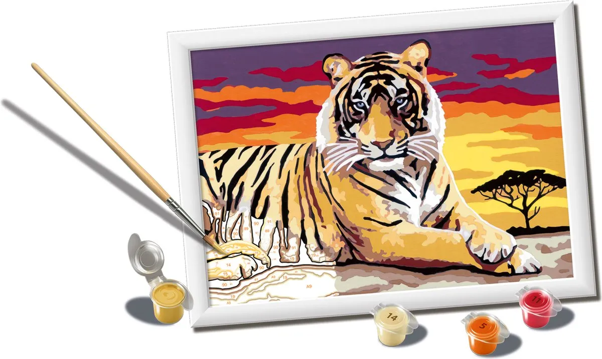 Ravensburger CreArt Majestic Tiger Schilderen op nummer - 15 Kleuren