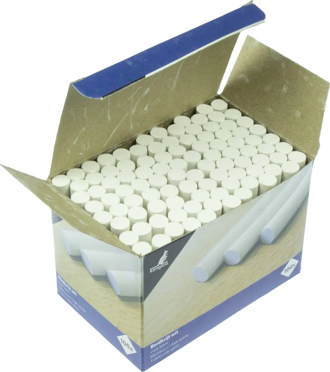 Kangaro Bordkrijt Wit - 100 Stuks