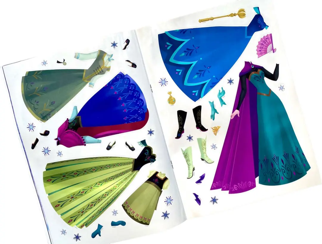 Disney Frozen Mijn Koninklijke Kleren Stickers & Kleurboek - Blauw