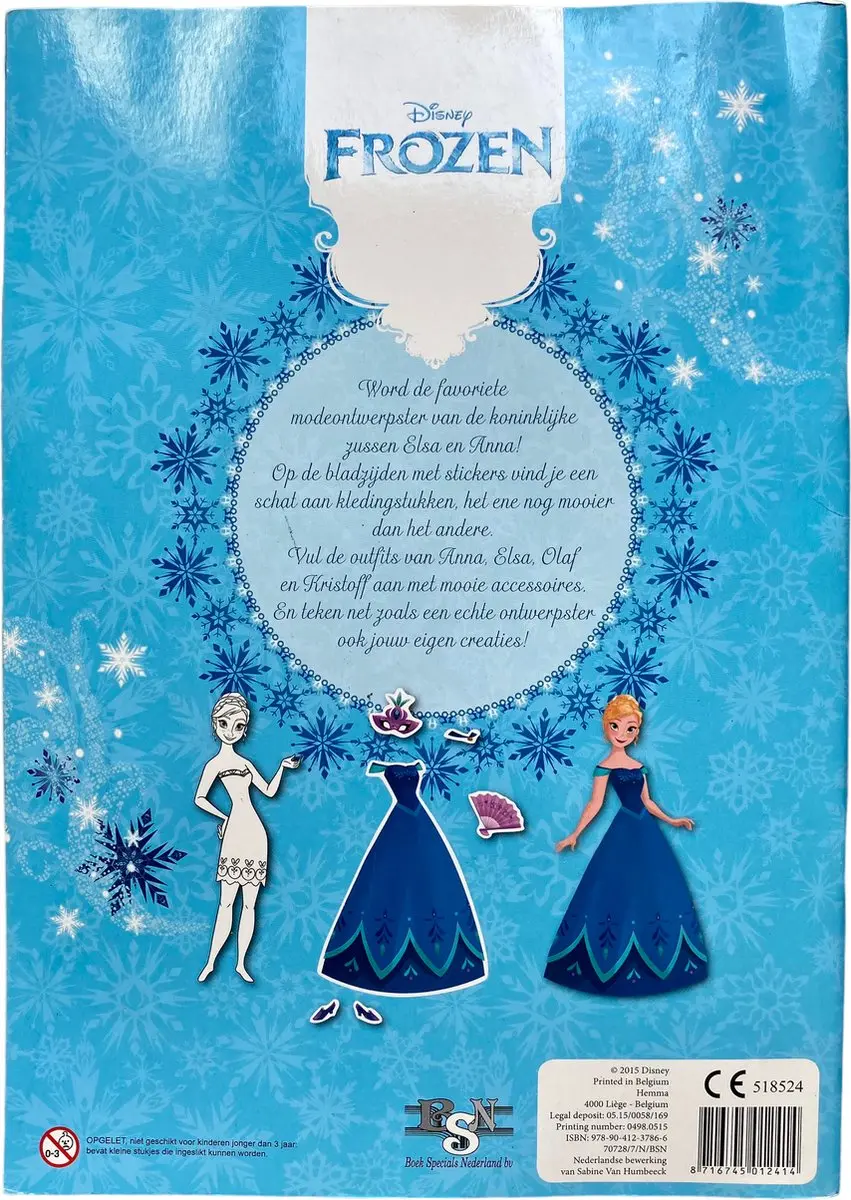 Disney Frozen Mijn Koninklijke Kleren Stickers & Kleurboek - Blauw