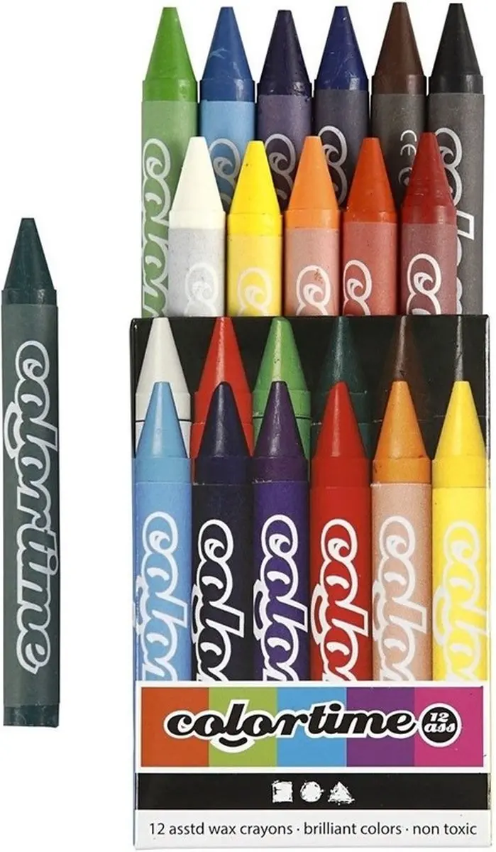Creativ Company Waskrijtjes 12 Stuks - Multi