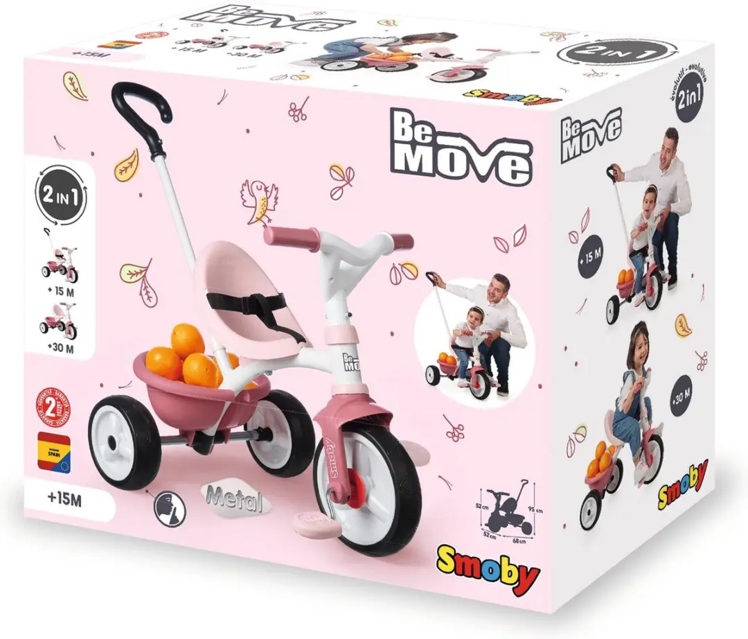 Smoby Be Move Driewieler - Pastel Roze