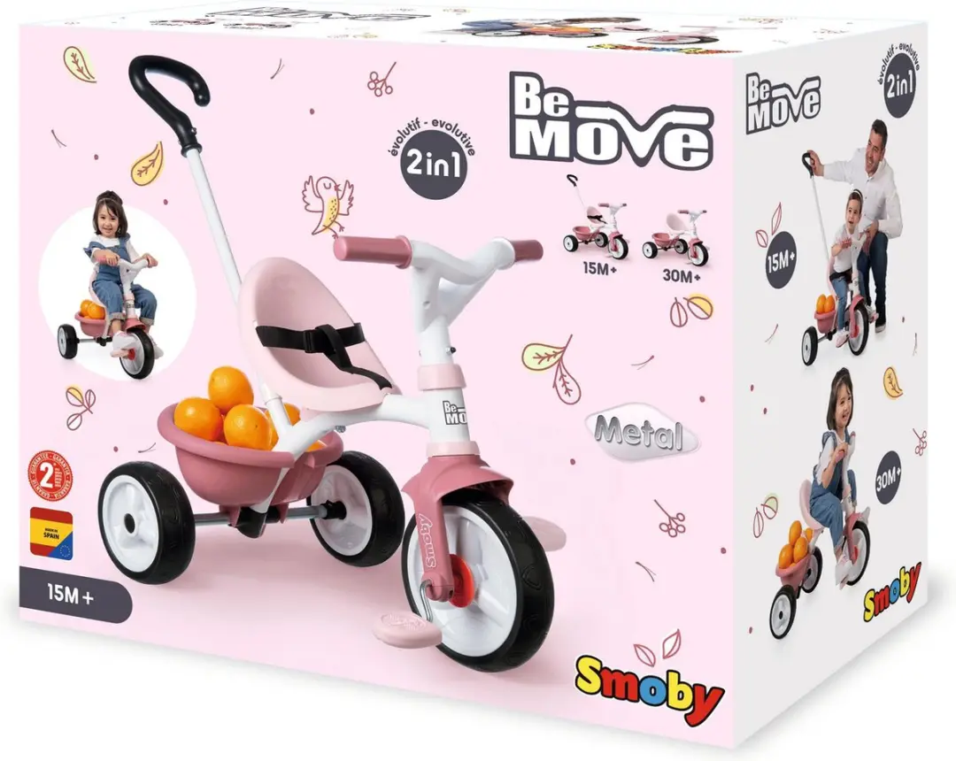 Smoby Be Move Driewieler - Pastel Roze