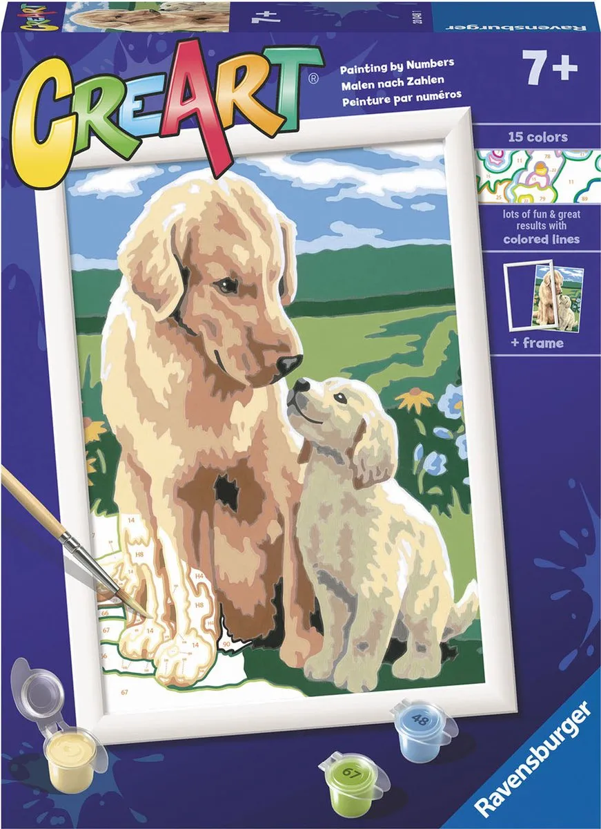 Ravensburger CreArt Motherly Love Schilderen op nummer - Multicolor - 15 verven