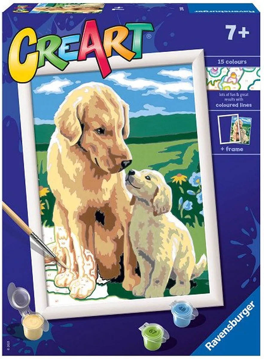 Ravensburger CreArt Motherly Love Schilderen op nummer - Multicolor - 15 verven