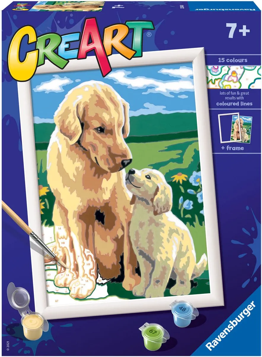 Ravensburger CreArt Motherly Love Schilderen op nummer - Multicolor - 15 verven