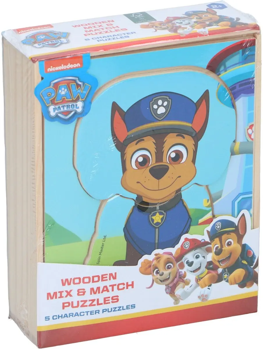 Nickelodeon Houten Mix & Match Puzzels 10-delig - Meerkleurig