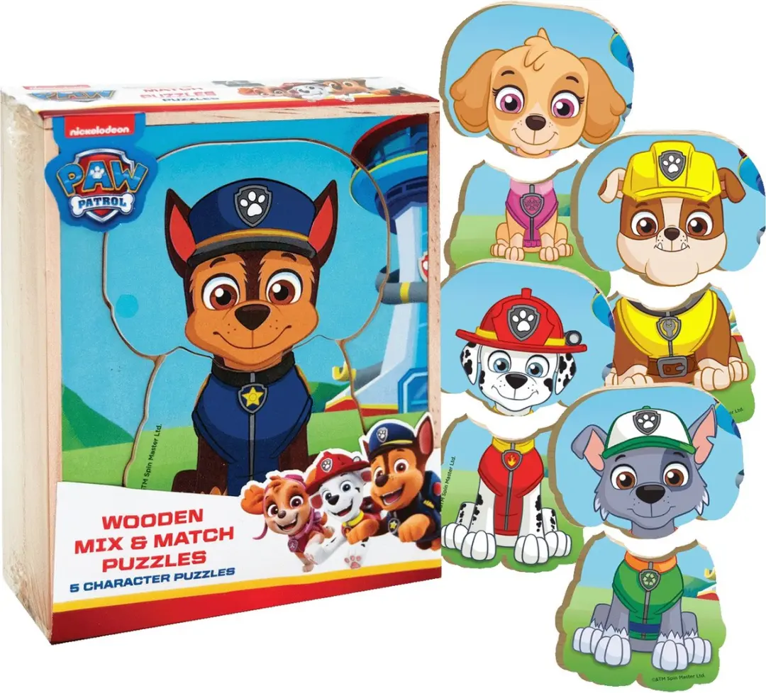 Houten Mix & Match Puzzels 5 stuks