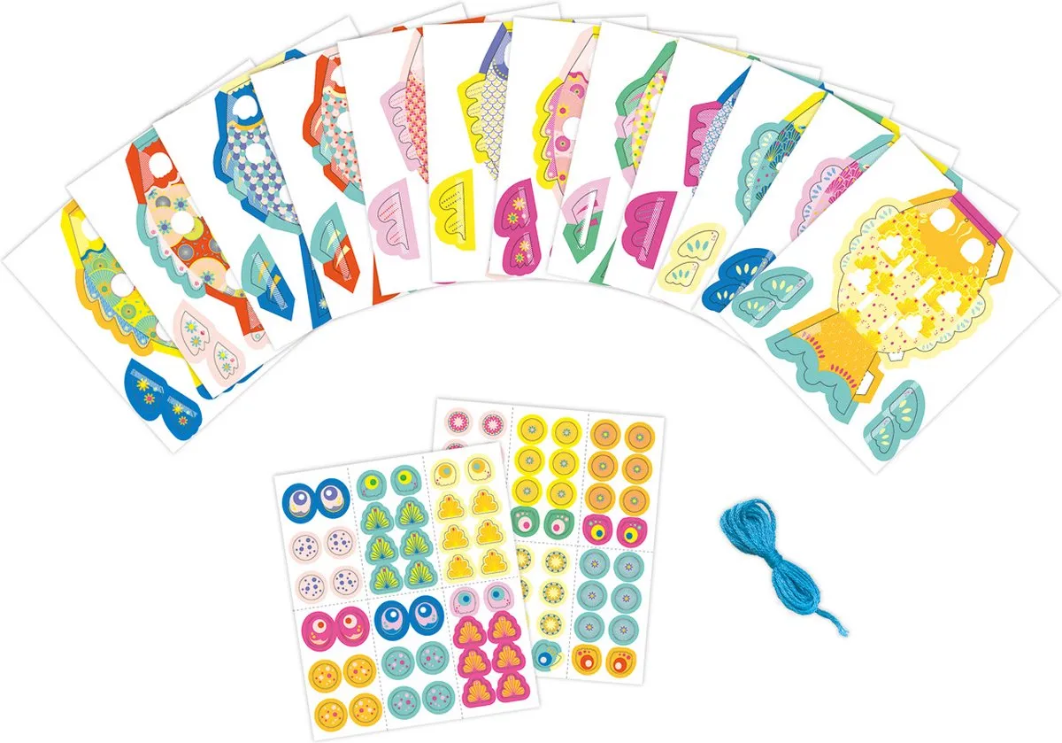Janod Papieren Vissen Vouwen Knutselset - 12 Vissen - Multikleur