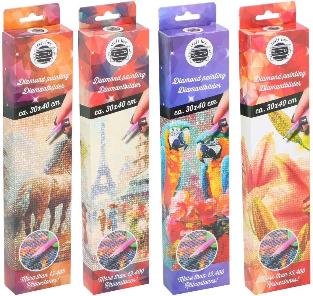 Craft Diamond Painting Kit 30x40cm - Meerkleurig - 11 Stuks