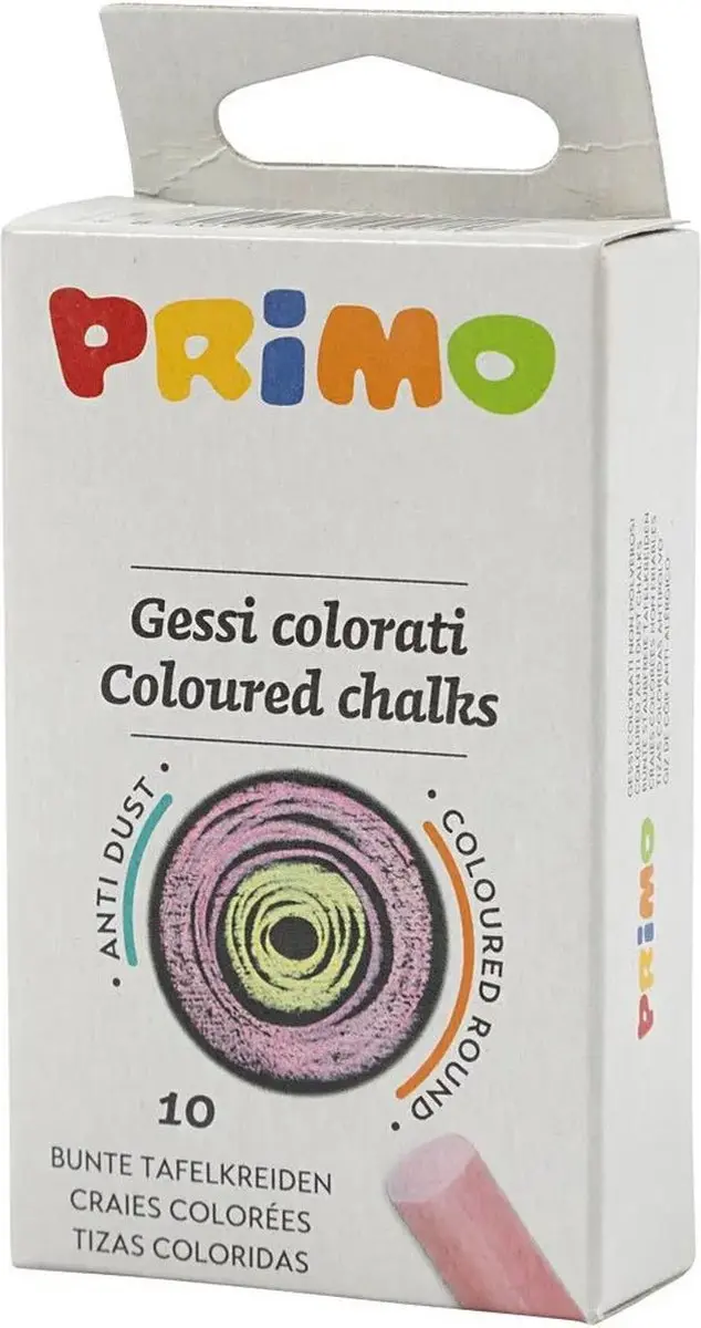 Creativ Company Primo Schoolbordkrijtjes - 10 Stuks - Multi
