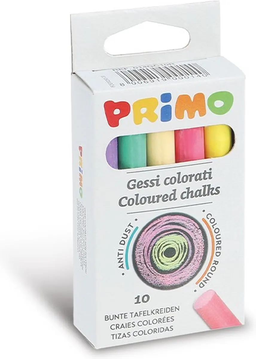 Creativ Company Primo Schoolbordkrijtjes - 10 Stuks - Multi