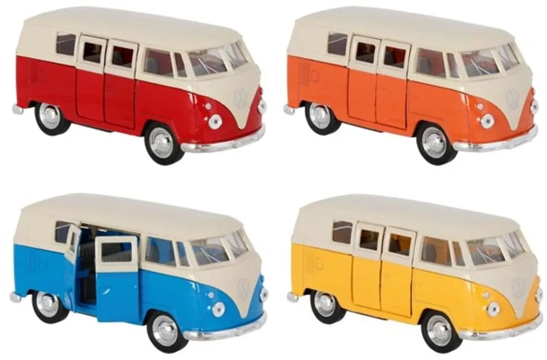 Goki VW T1 Bus PF976 Die-Cast Model 1:37 - Oranje/Creme