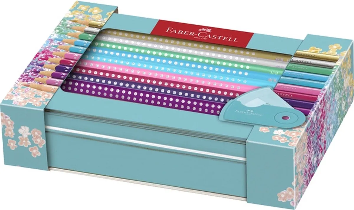Faber-Castell Sparkle Kleurpotloden 20 Stuks - Inclusief Puntenslijper - afbeelding 6 van 6
