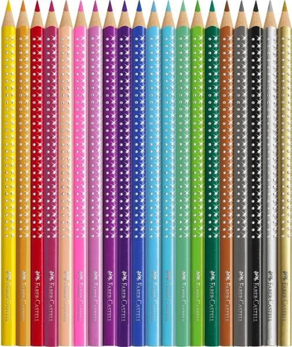 Faber-Castell Sparkle Kleurpotloden 20 Stuks - Inclusief Puntenslijper