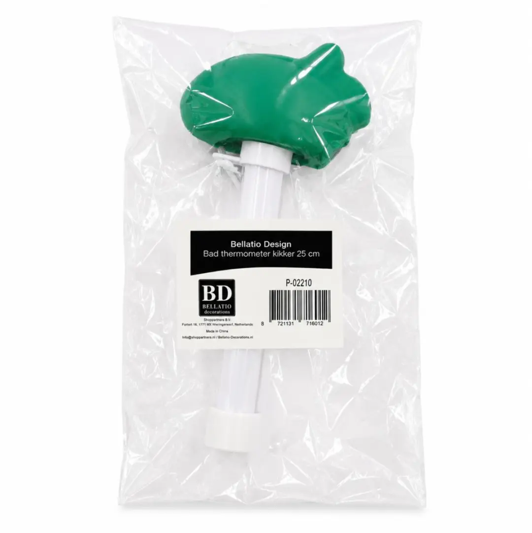 Bellatio Design Zwembadthermometer Kikker - Lichtgroen - 25 cm