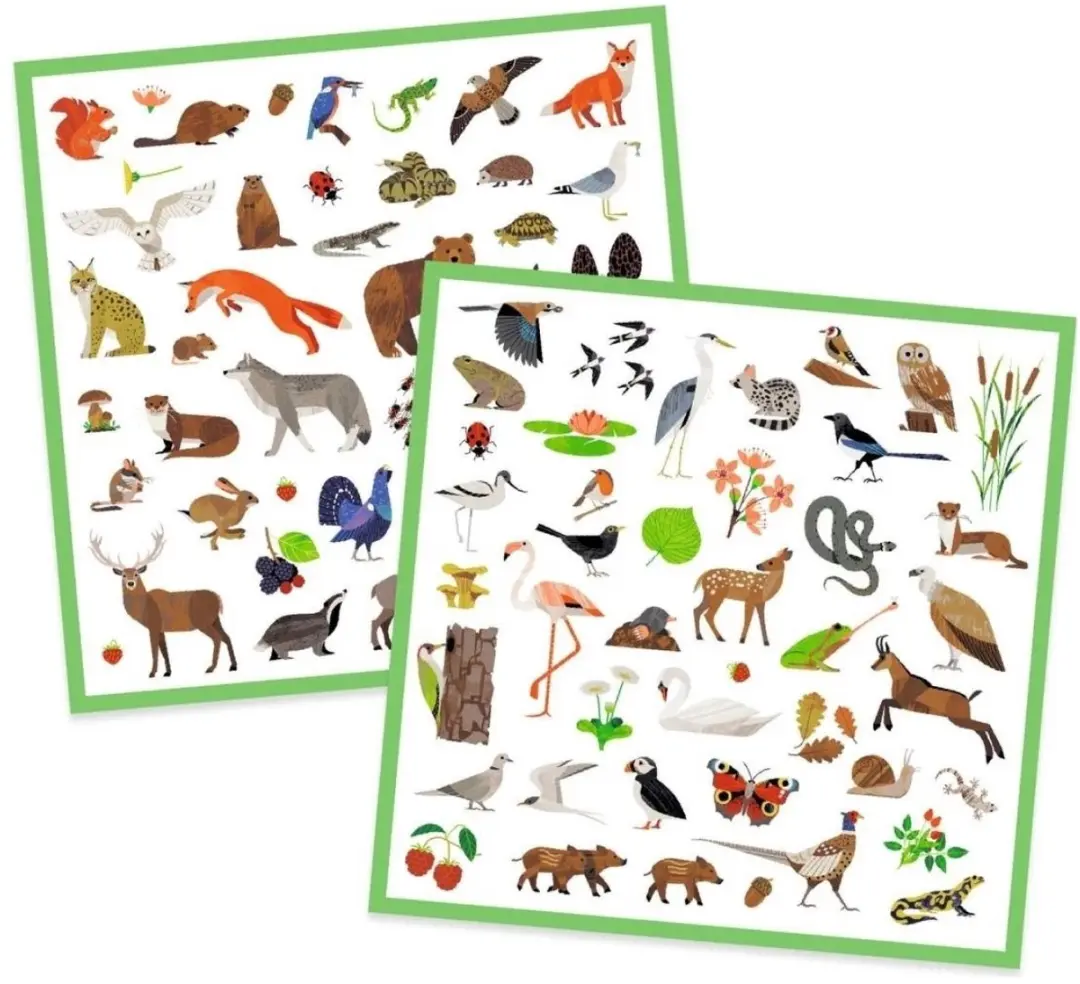 Djeco Stickers Fauna - Multicolor