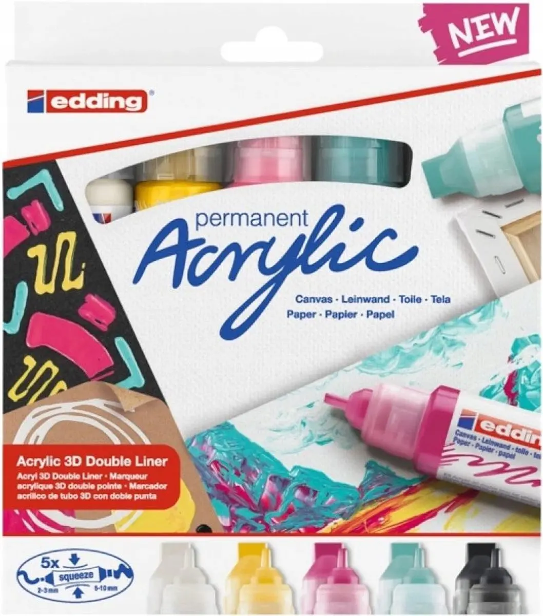 edding Acryl Markers Set 5 Stuks