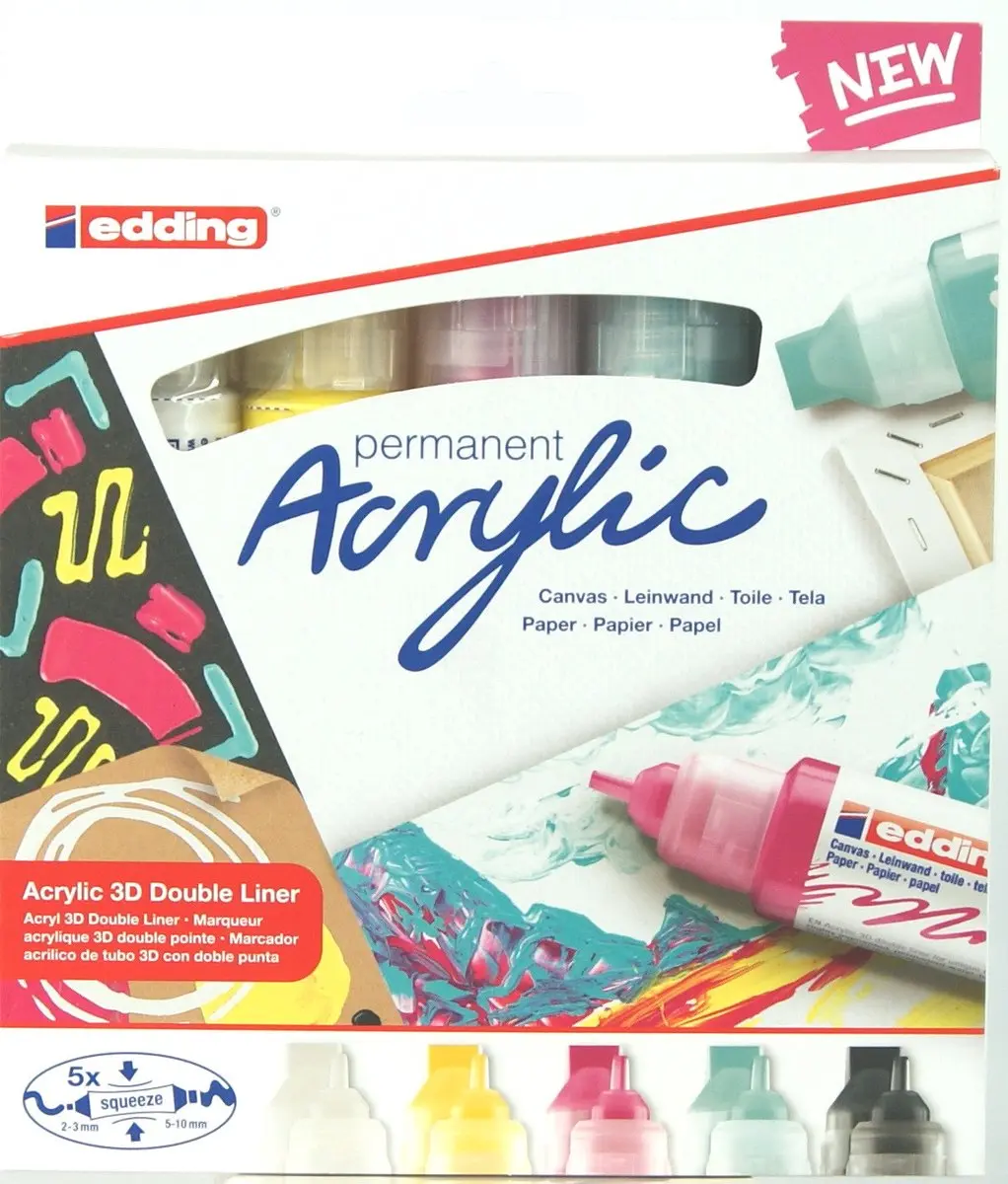 edding Acryl Markers Set 5 Stuks - Multicolor