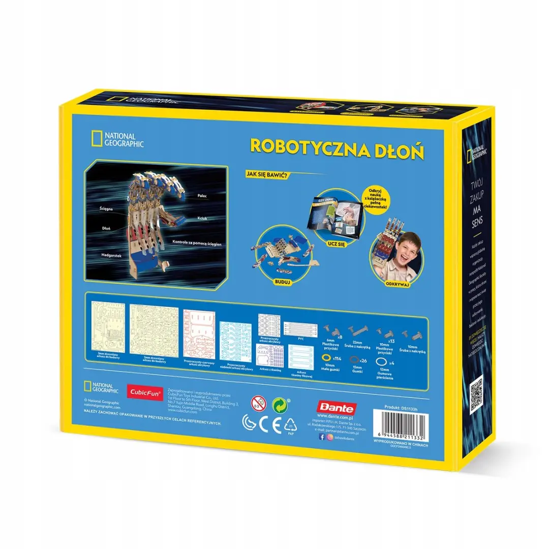 National Geographic Cubic Fun 3D Robotarmpuzzel - 248 Stuks - Multi