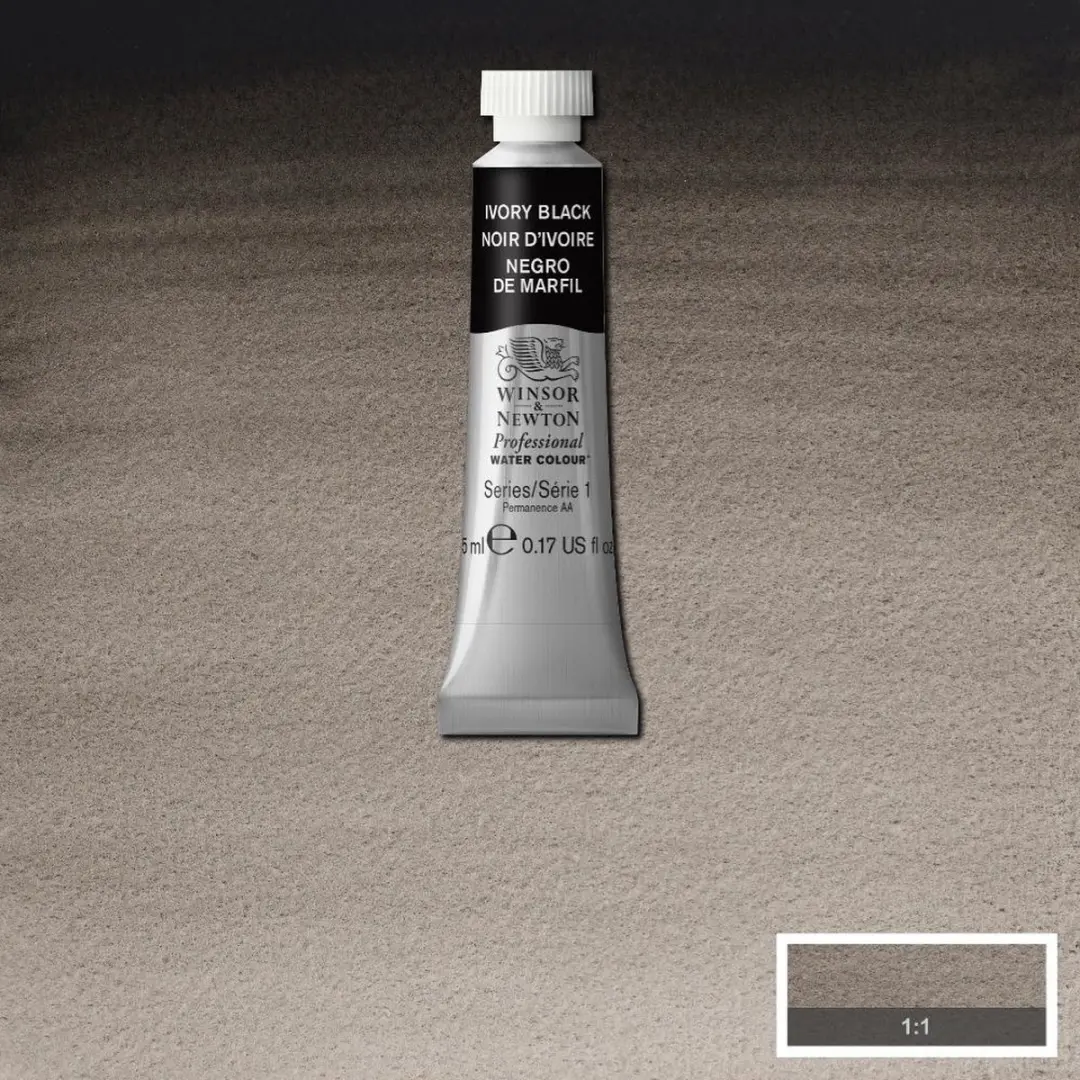 Winsor & Newton Ivory Black Waterverf 5ml