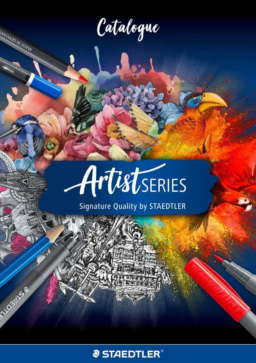 STAEDTLER Artist Series Pigment Arts Pen Big Brush - 10 Pastelkleuren