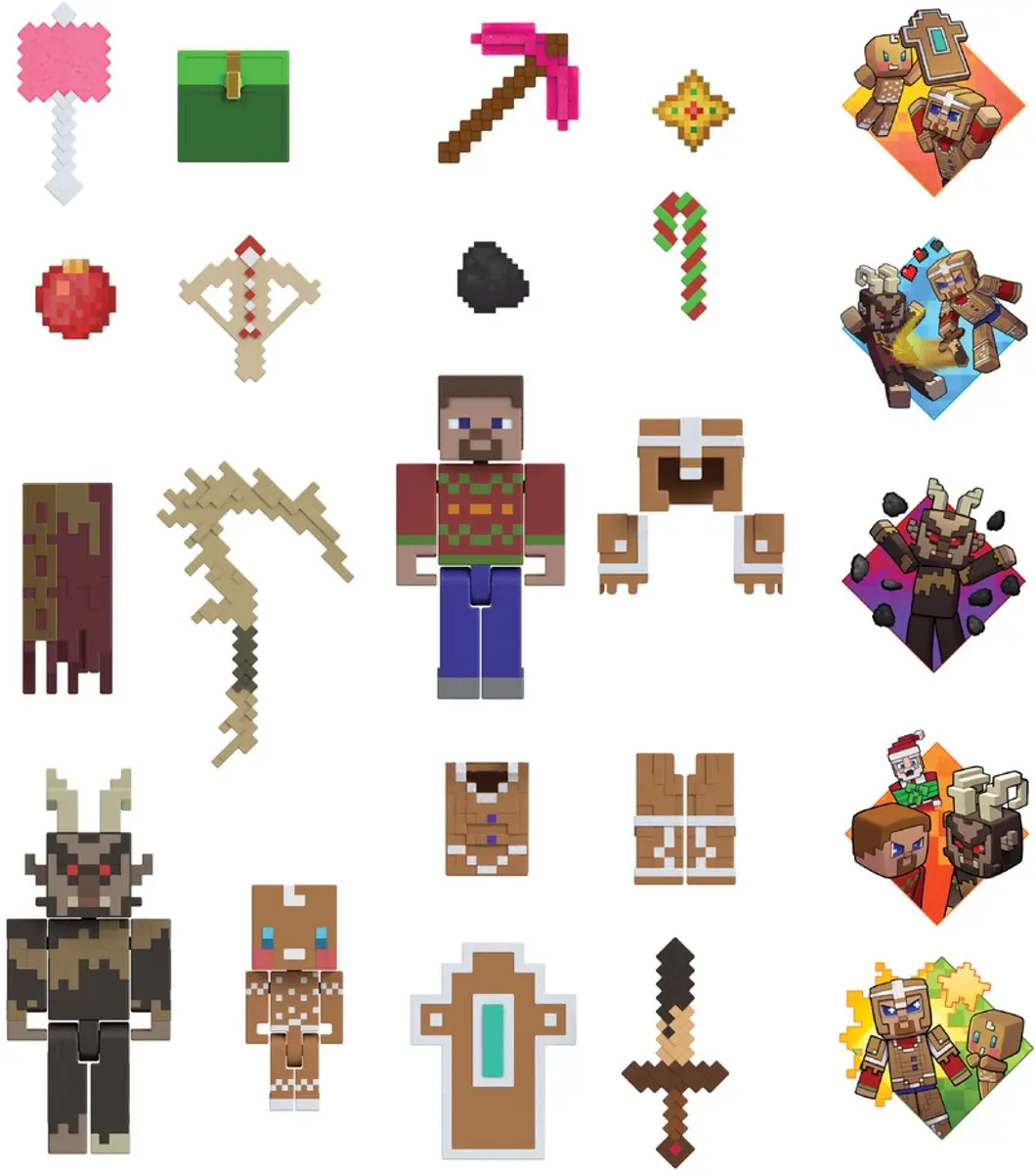 Minecraft Mattel Adventskalender JMP70 - Meerkleurig
