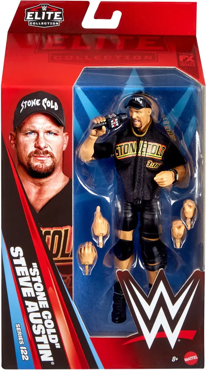 Mattel WWE Elite Collection Stone Cold Steve Austin Actiefiguur JHT52 - Meerkleurig