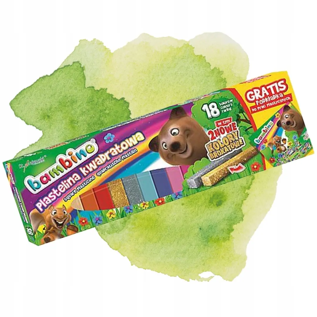Bambino Kneedbare Klei - 20 Kleuren (incl. Glitter)